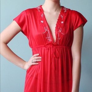 Red Vintage Nightgown
